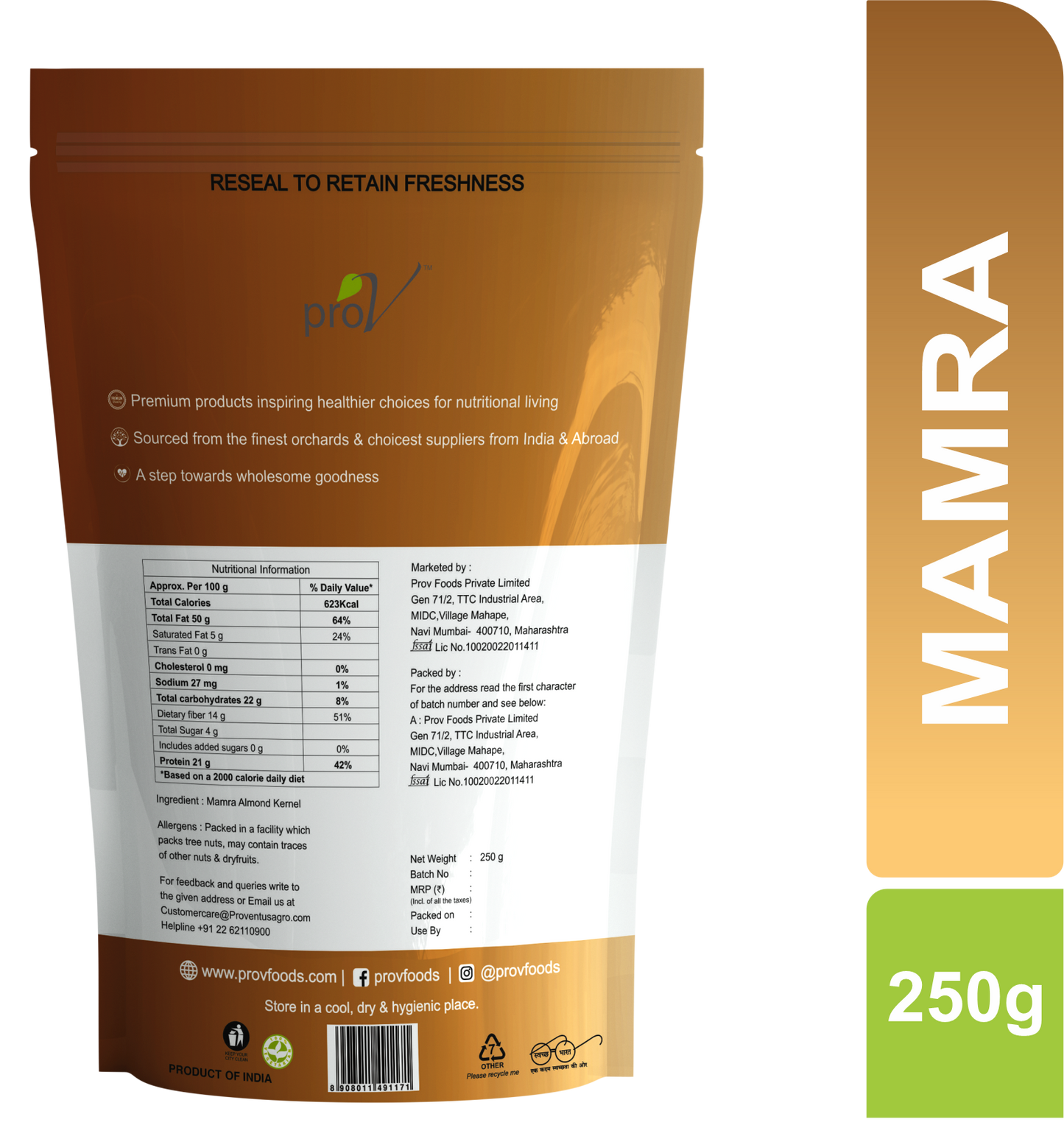 ProV Premium Mamra 250g Nuts Almonds