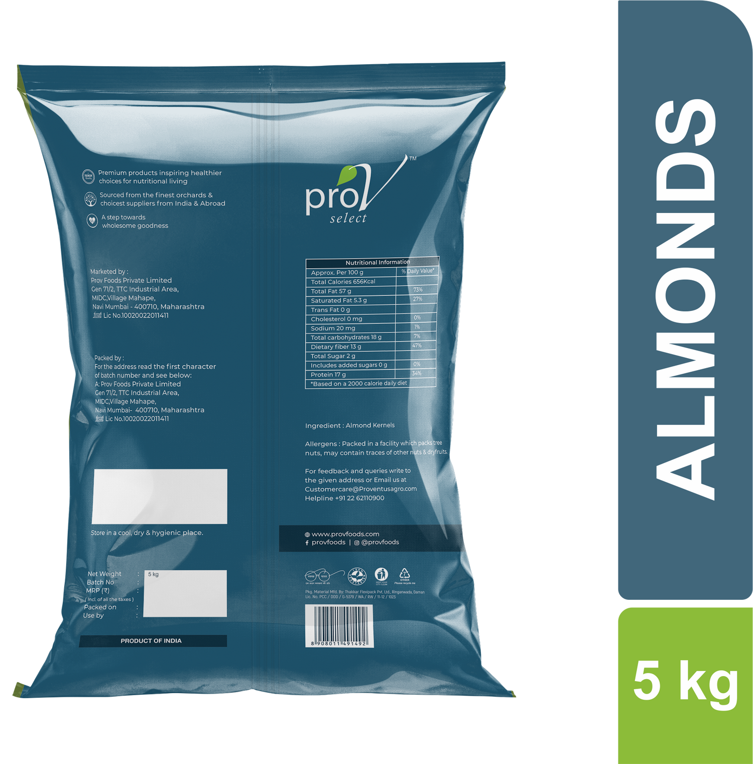 ProV Select Almond Regular 5kg Nuts Almonds