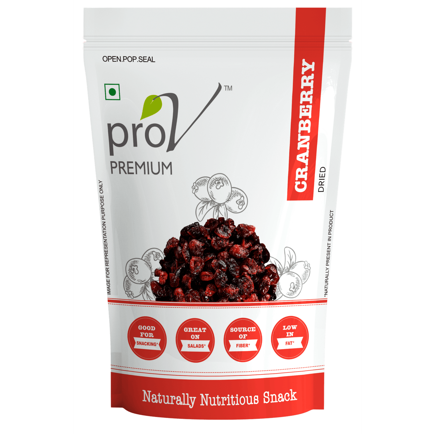 ProV Premium Cranberry Dried 250g Berries Berries