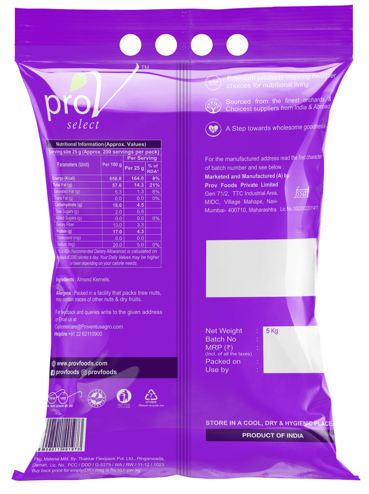 ProV Select Almond Ultra 5kg Nuts Almonds