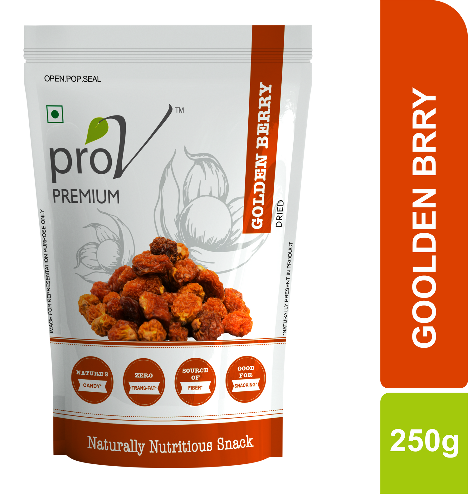 ProV Premium Golden Berry 250gms Berries Dried Fruits