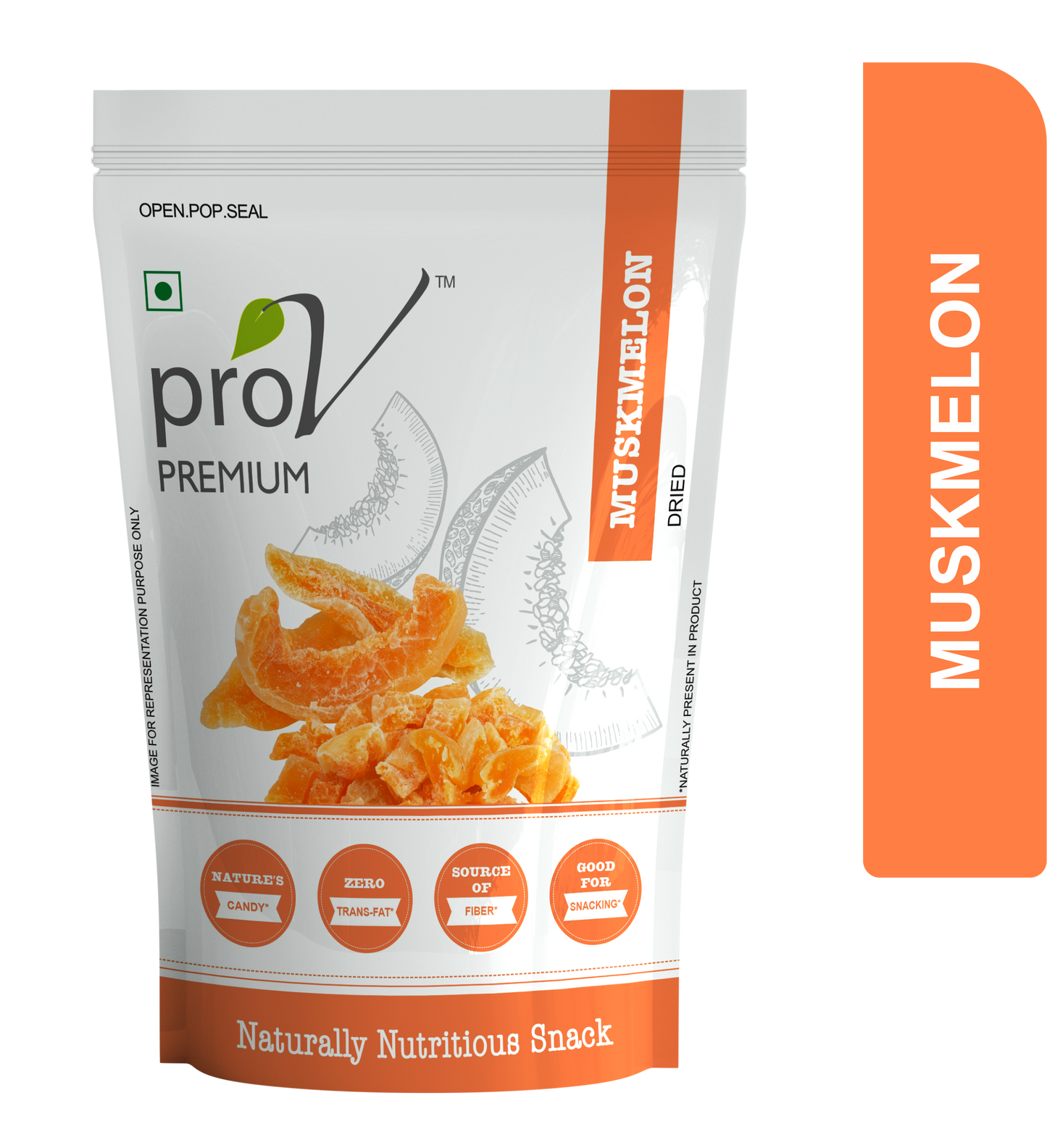 ProV Premium Muskmelon Dried 250gms Dried fruits Dried Fruits