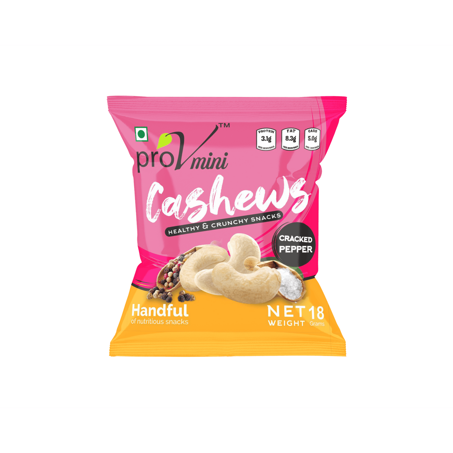 ProV Mini Cashew Cracked Pepper 18g Nuts Cashews