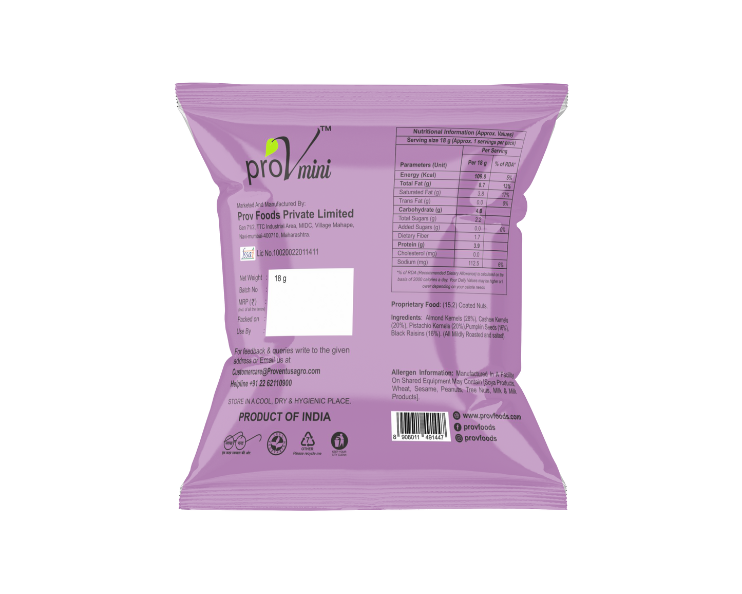 ProV Mini Nut & Seed Mix 18g Trail Mix Trail Mix