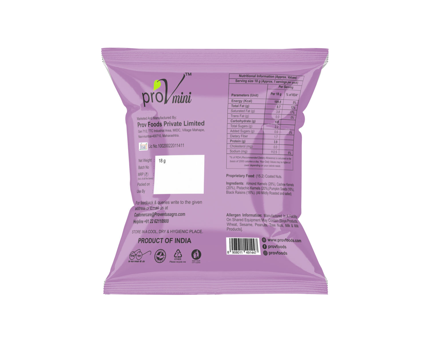 ProV Mini Nut & Seed Mix 18g Trail Mix Trail Mix