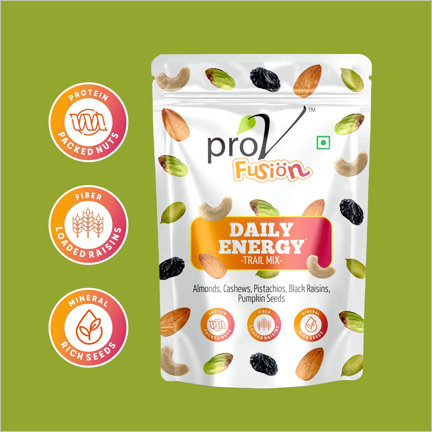 ProV Fusion Daily Energy Trail Mix 200 g Trail Mix Trail Mix