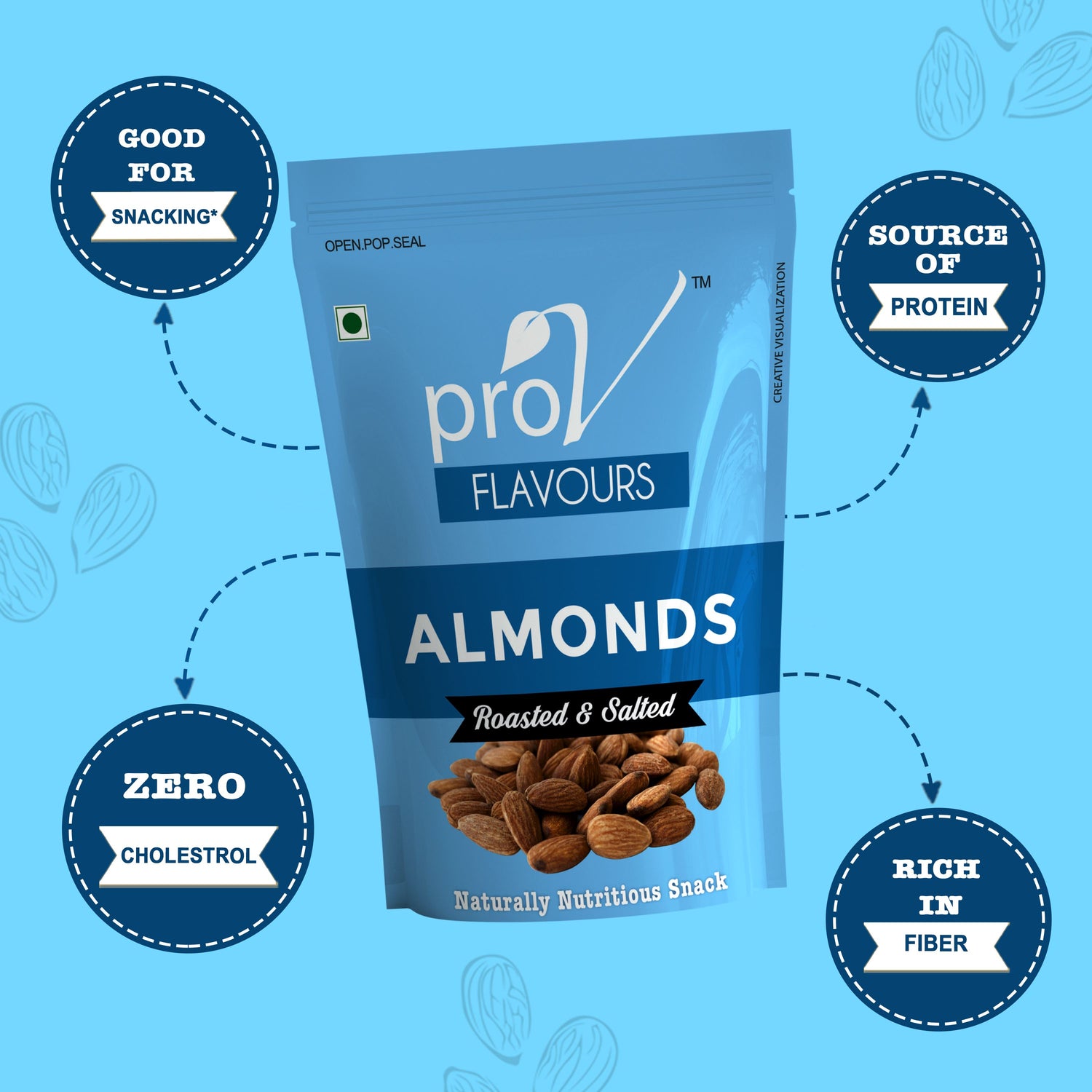 ProV Flavour Almonds Roasted & Salted 200g Nuts Almonds