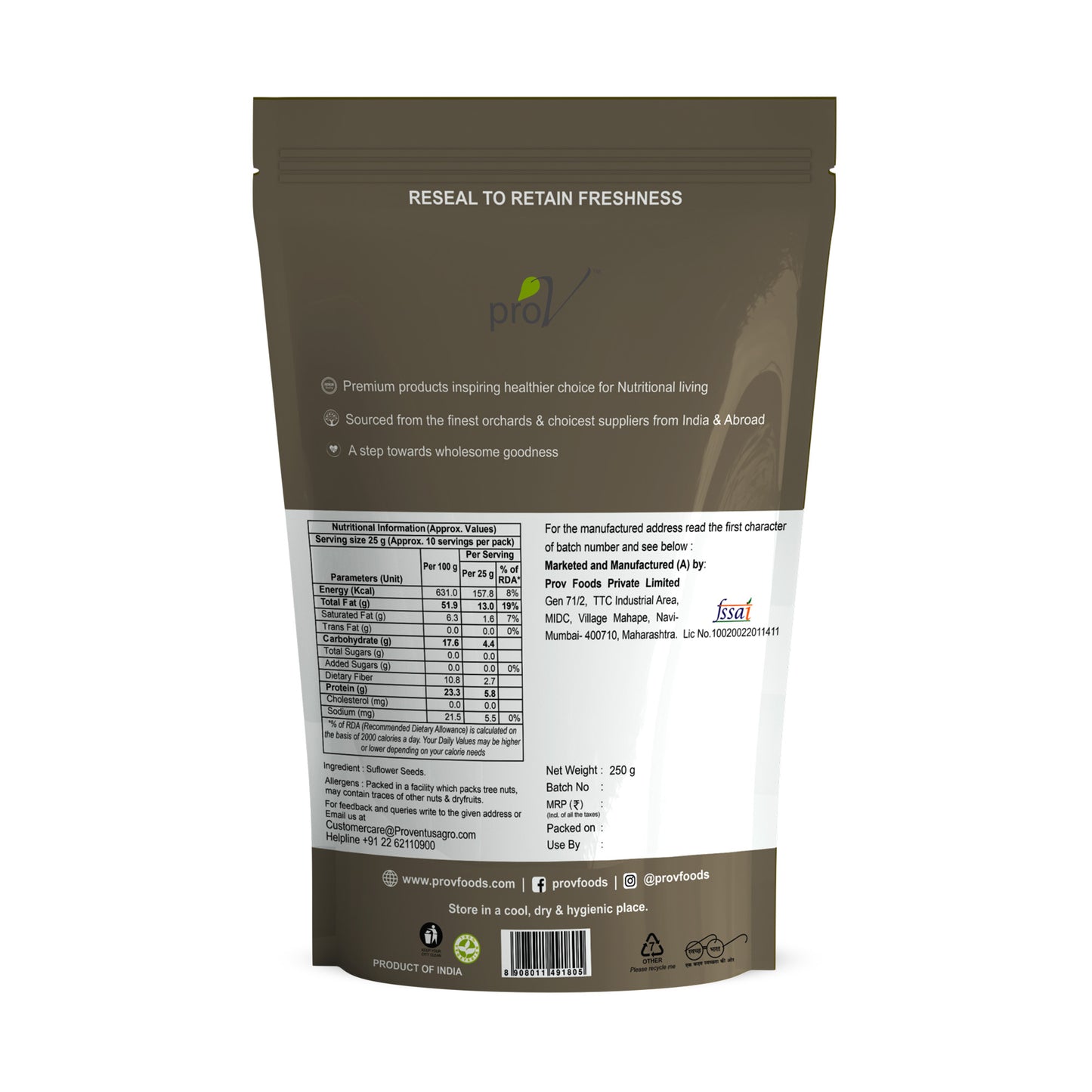 Sunflower Seeds 250g