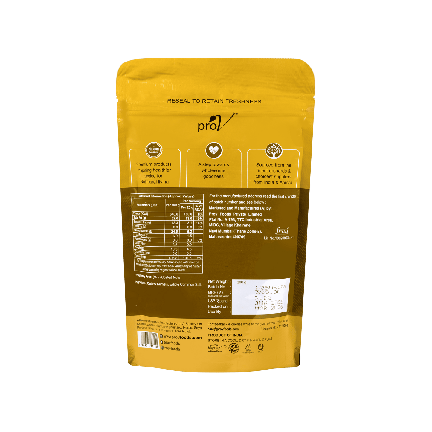 Cashew Roasted Salted 200g