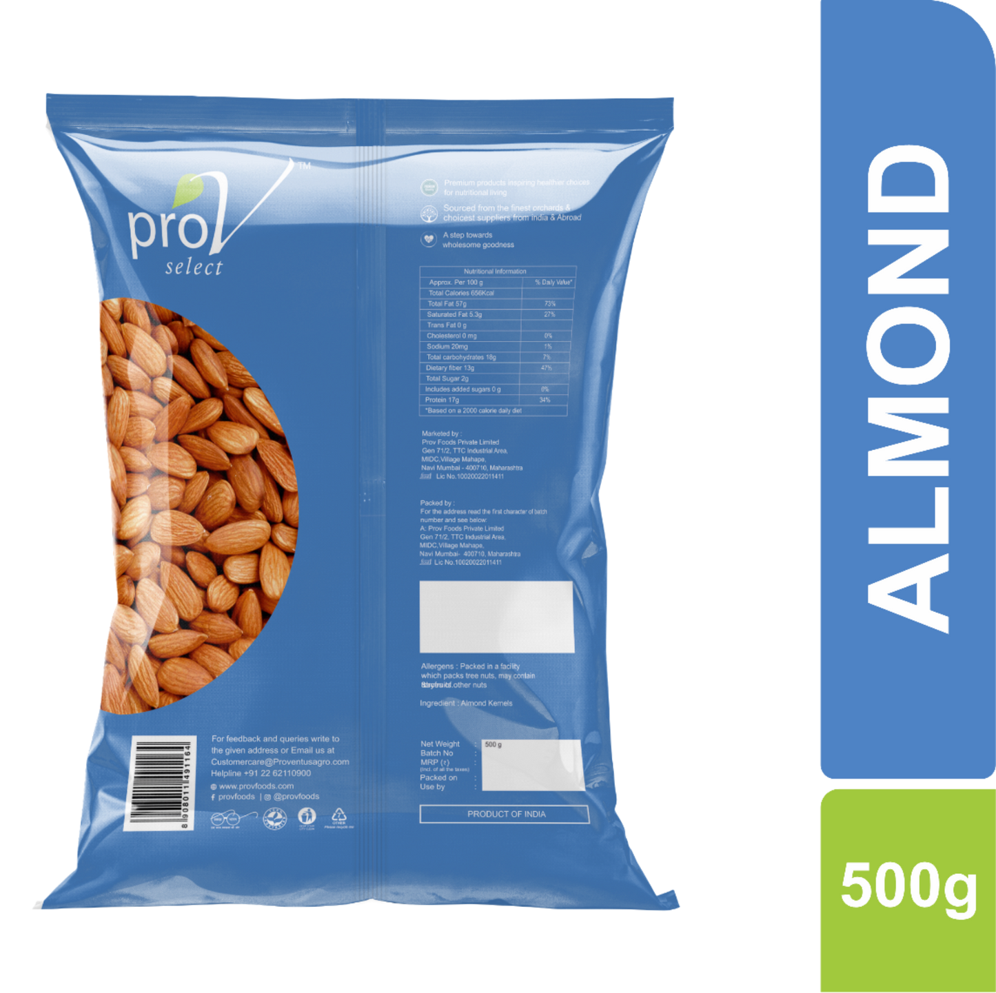 ProV Select Almonds 500g Nuts Almonds