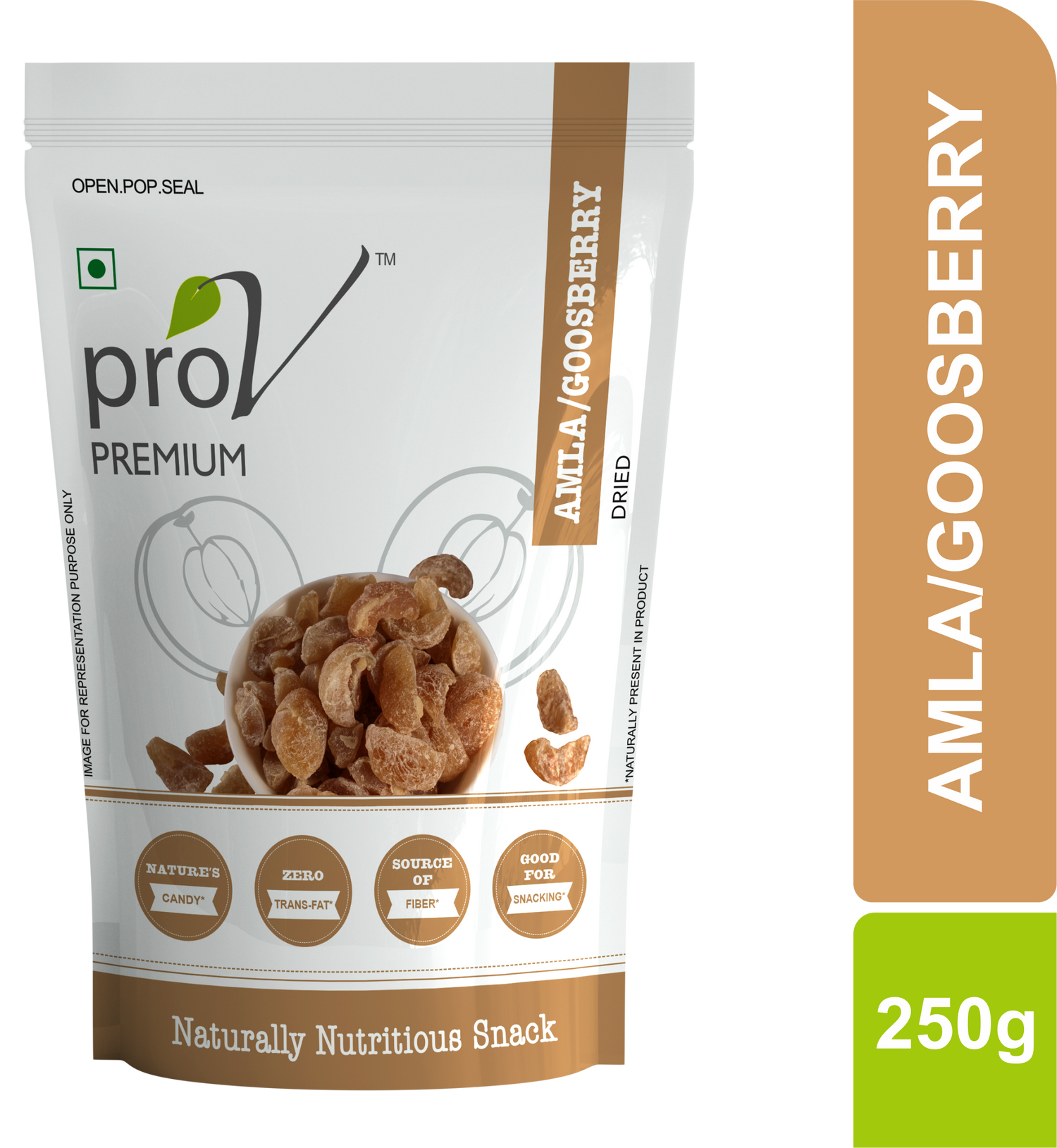 ProV Premium Amla/Gooseberry 250gms Dried Fruits Berries