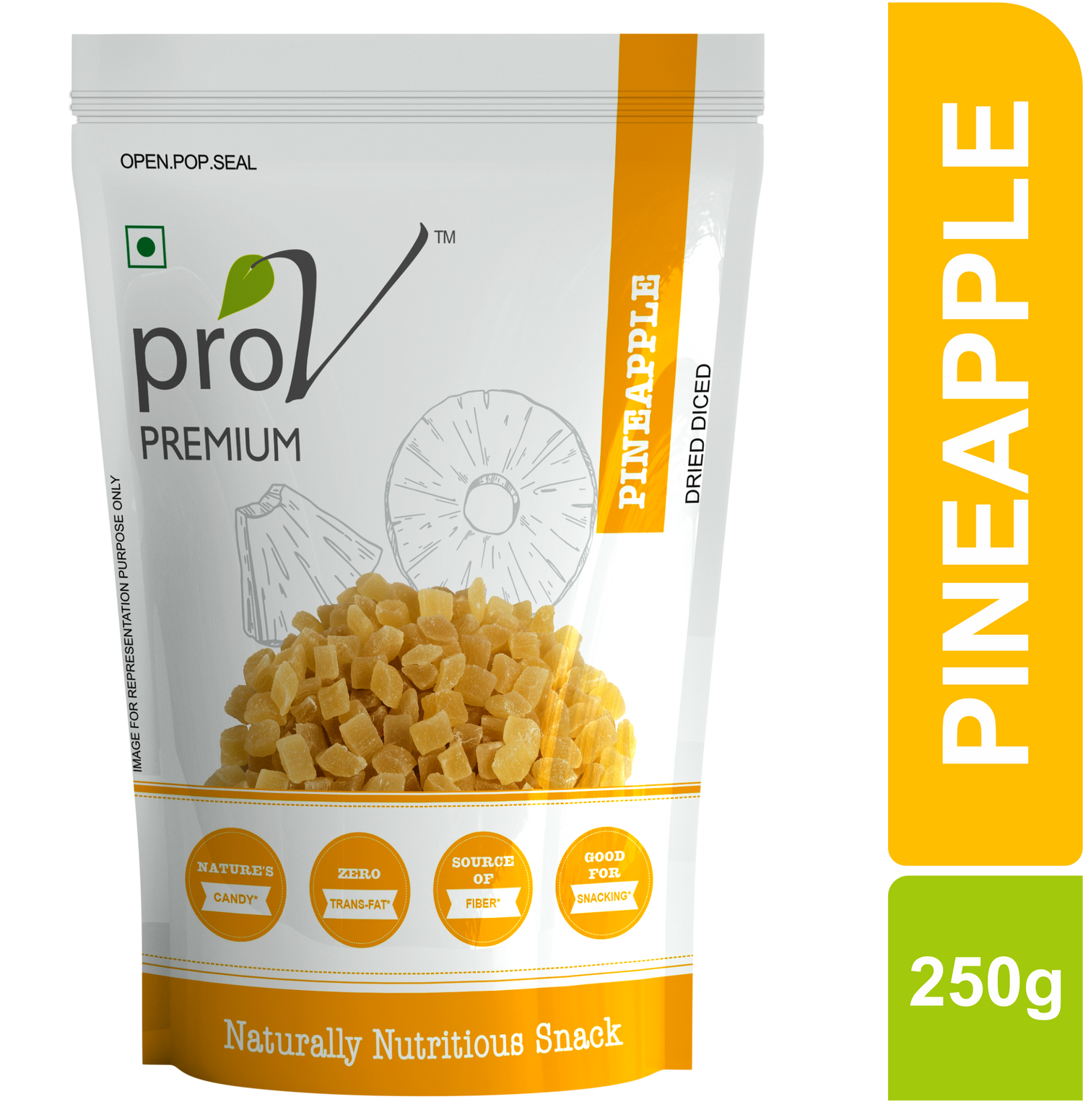 ProV Premium Pineapple Diced 250gms Dried Fruits Dried Fruits