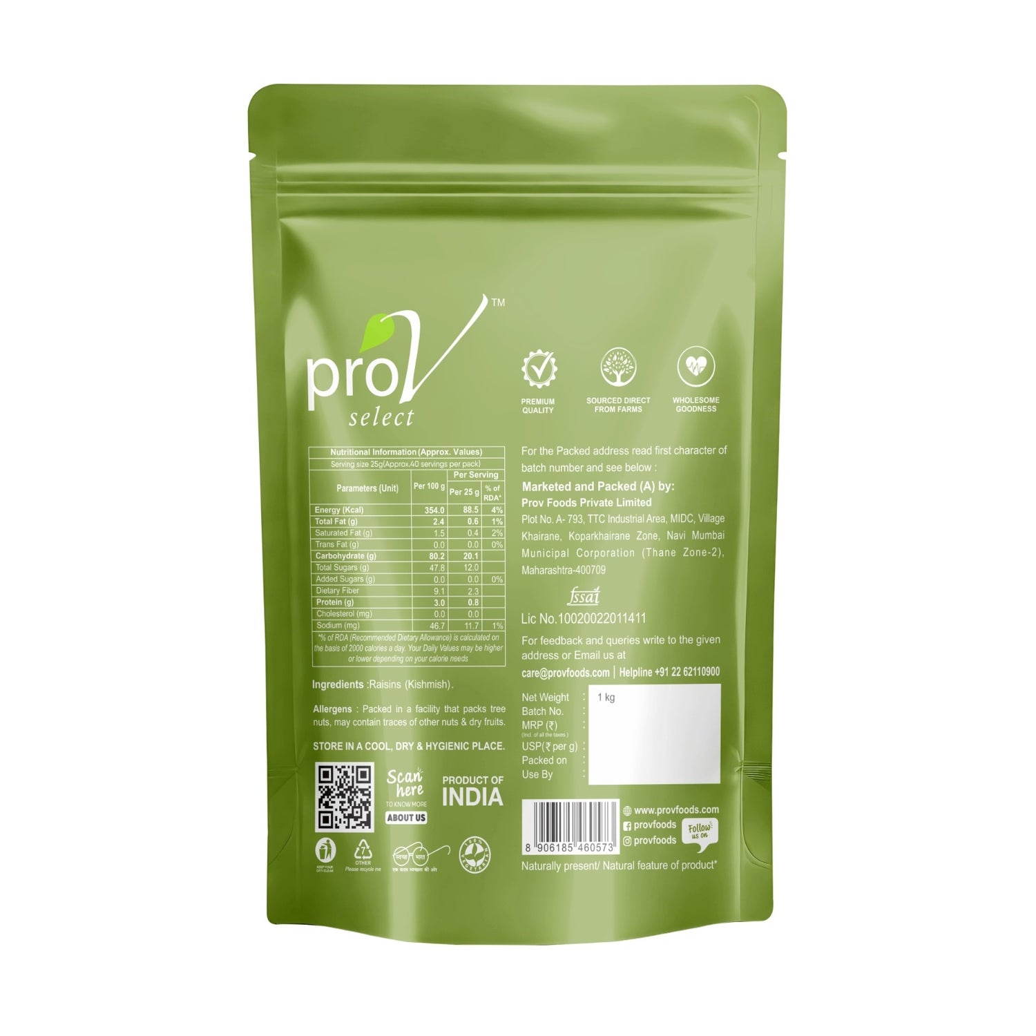 ProV Select Indian Raisins 1Kg Raisin Raisins