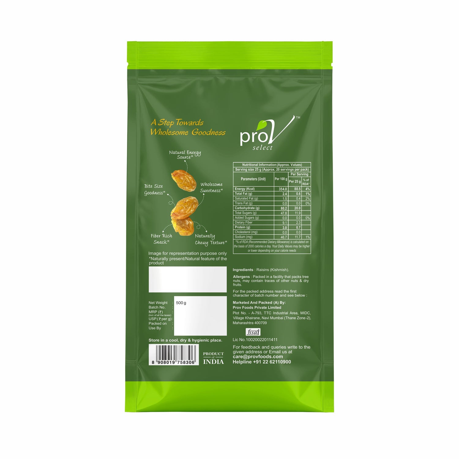 ProV Select Indian Raisin 500g Raisin Raisins