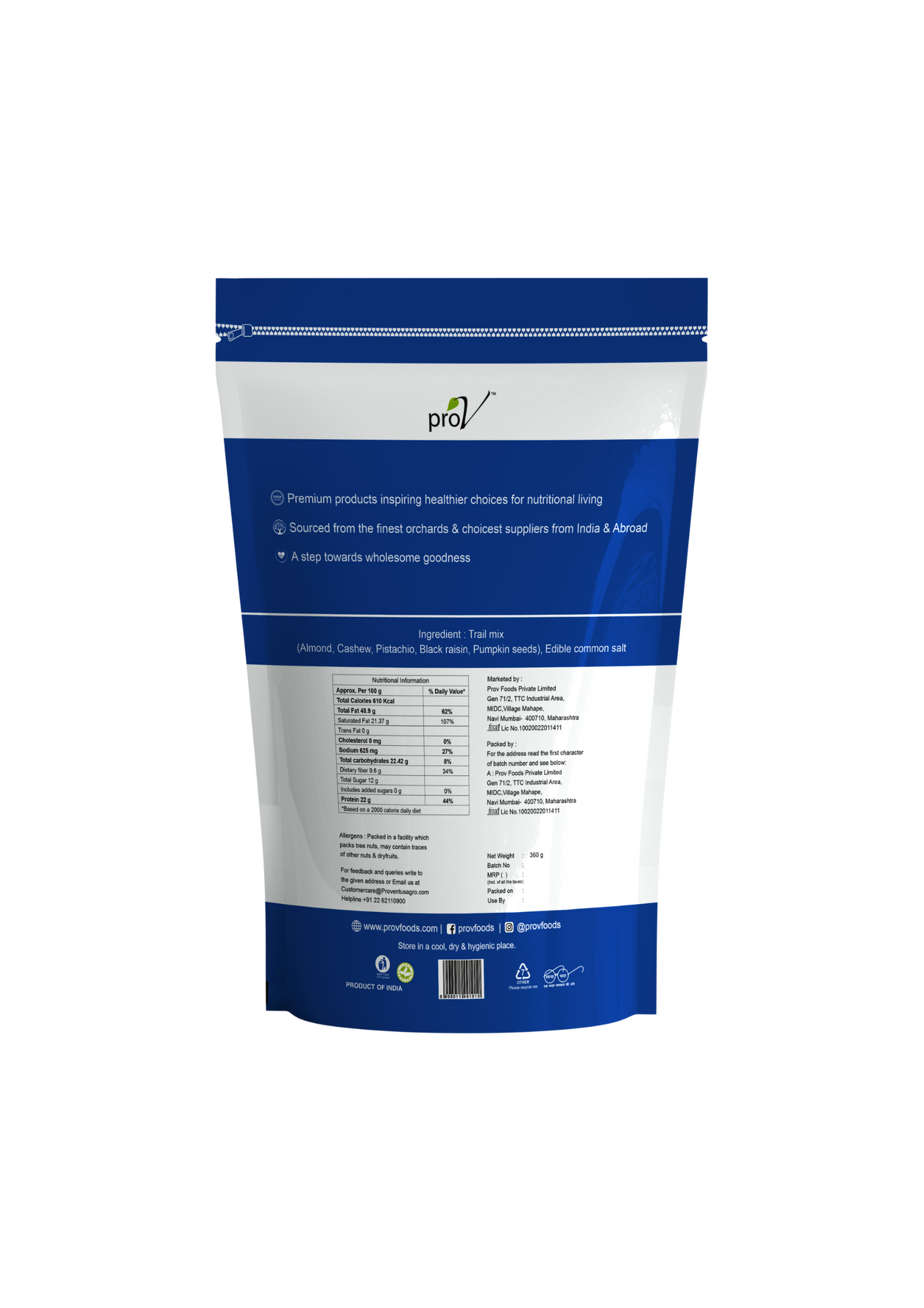 ProV Premium Nutfusion 360g Trail Mix Trail Mix