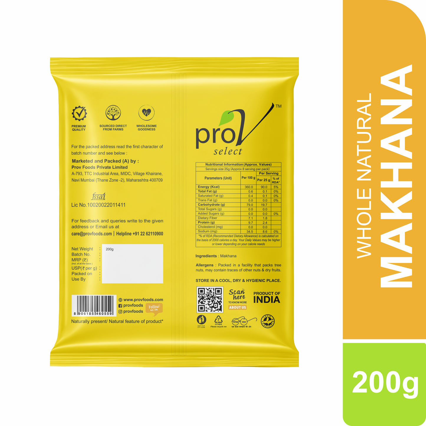 ProV Select Makhana Fox Nuts 200g Exotic Nuts Exotic Nuts